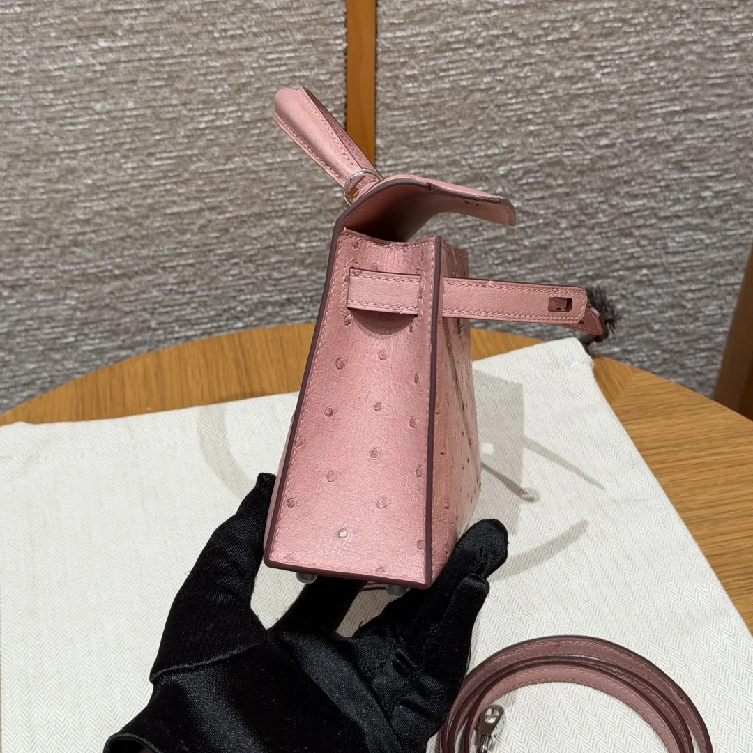 에르메스 미니켈리 2 오스트리치 가죽 지갑 상세 이미지 2