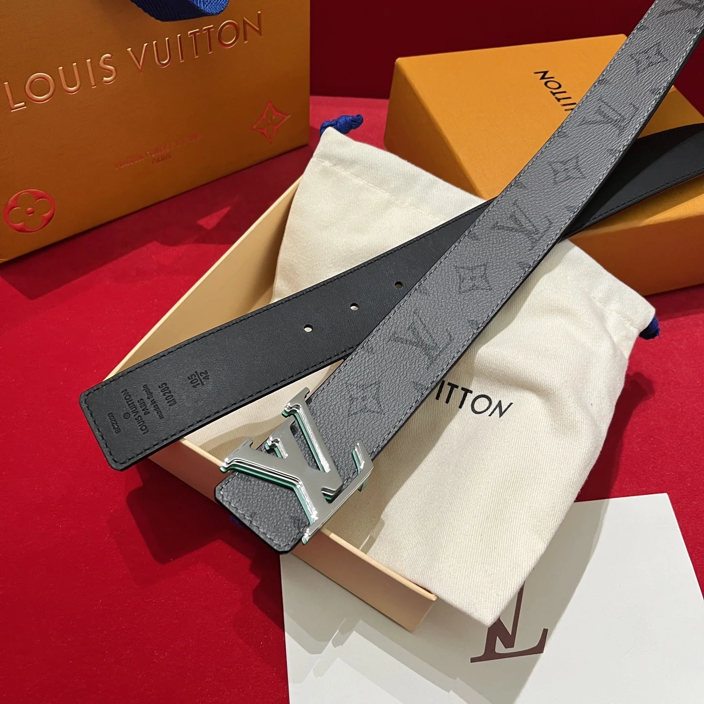 루이비통 LV 옵티컬 버클 캔버스 벨트 상세 이미지 1
