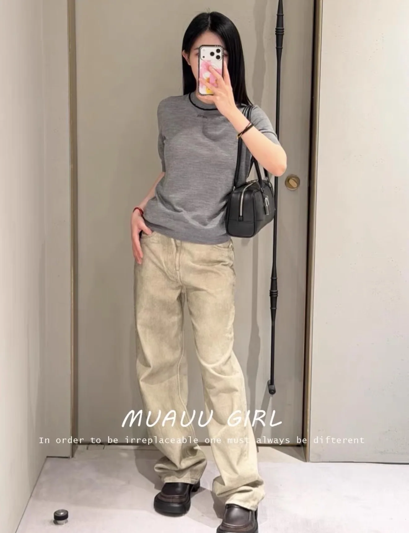 로에베 자수 타이다이 반팔 티셔츠 상세 이미지 1