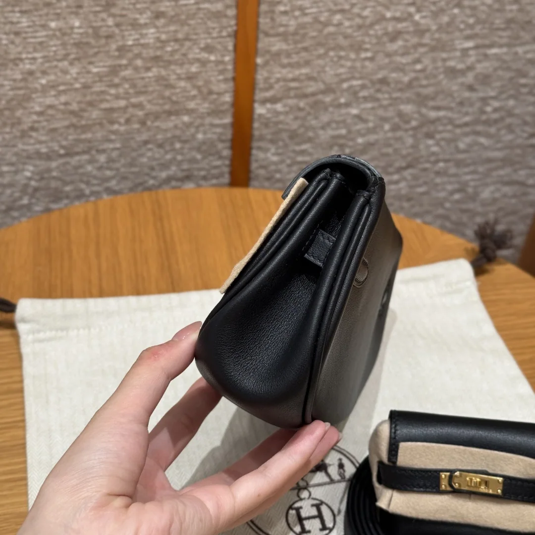 에르메스 켈리 무브 만두형 가방 블랙 상세 이미지 2