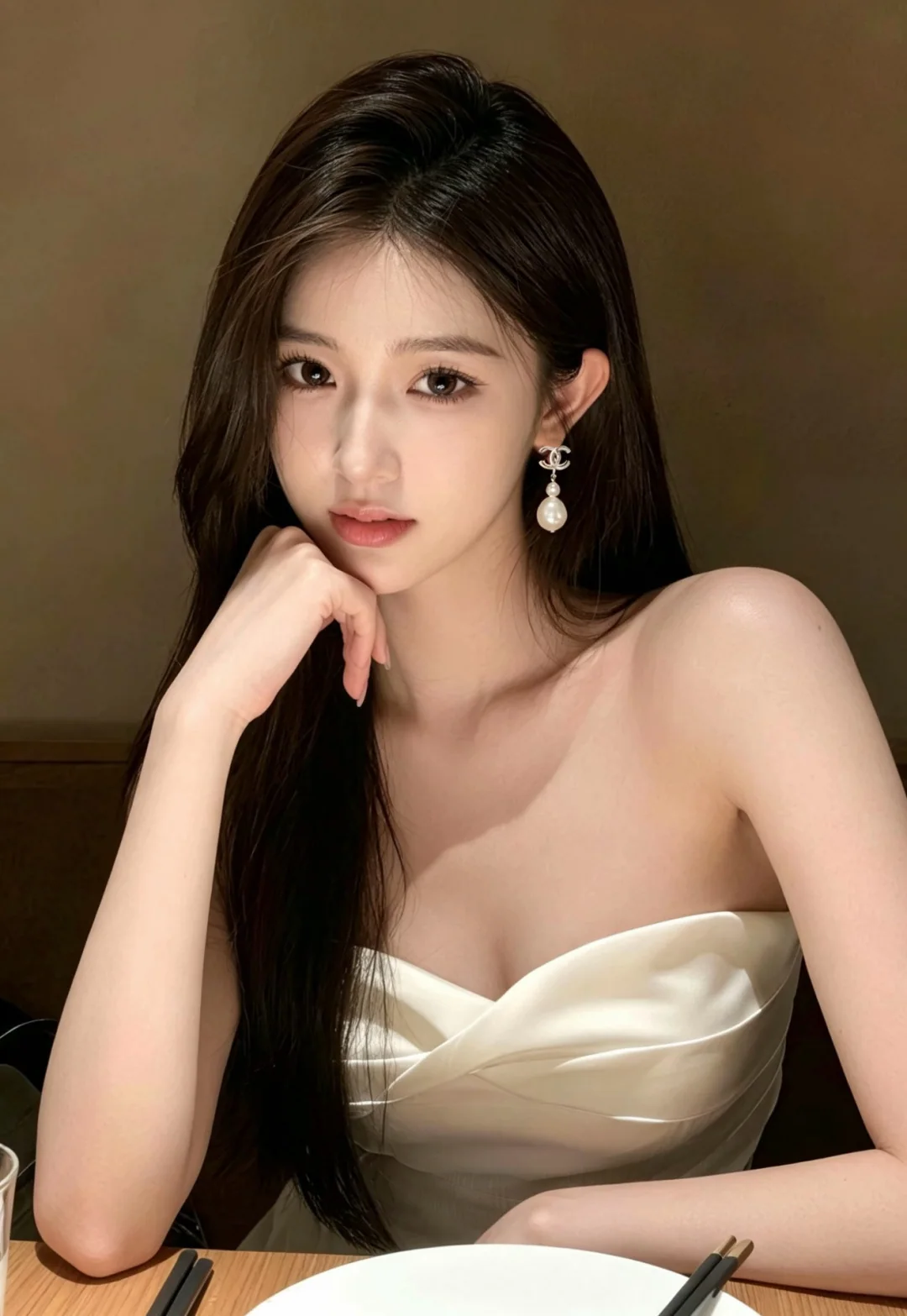 샤넬 실버 더블 C 진주 귀걸이 상세 이미지 3