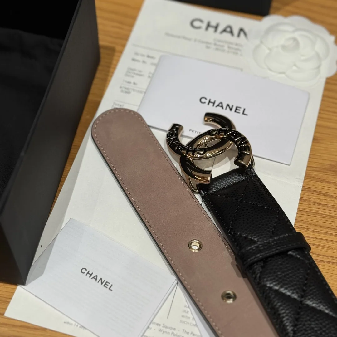 샤넬 램스킨 골드 더블 C 버클 벨트 상세 이미지 6