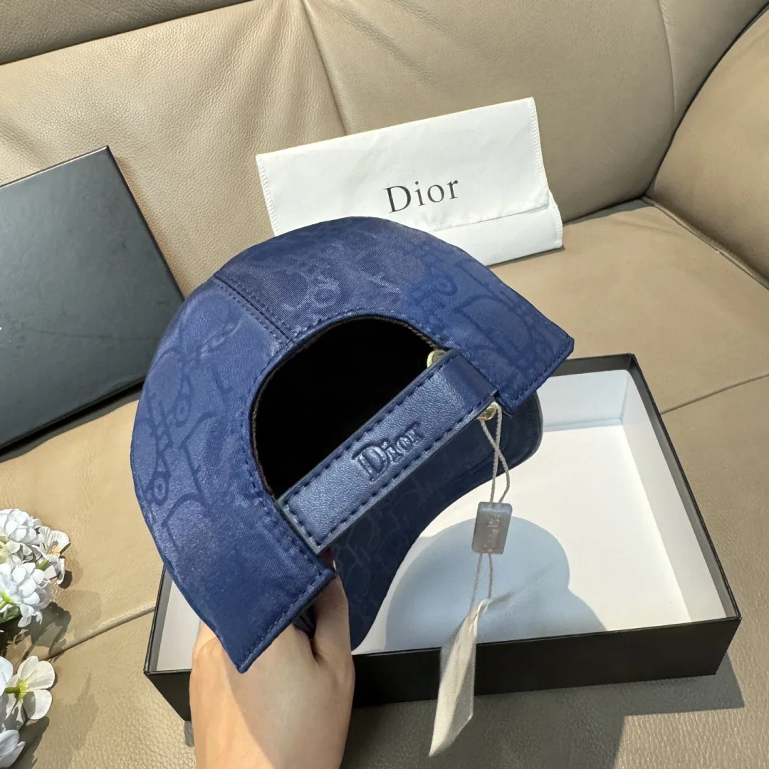 디올 오리지널 모노그램 캔버스 가죽 베이스볼 모자 상세 이미지 8