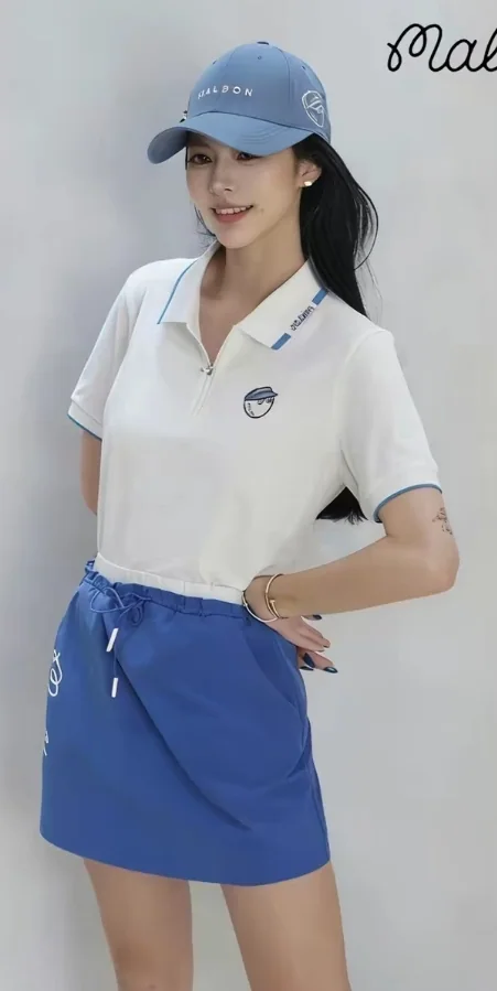 말본 여성 3 색 반팔 골프셔츠 상세 이미지 4