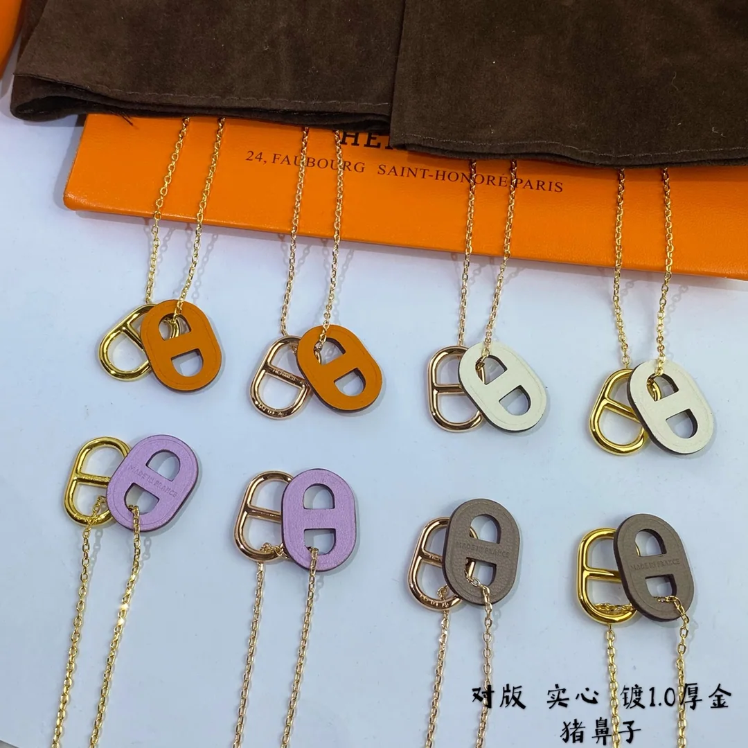 에르메스 팔랑둘르 돼지코 모티브 목걸이 상세 이미지 4