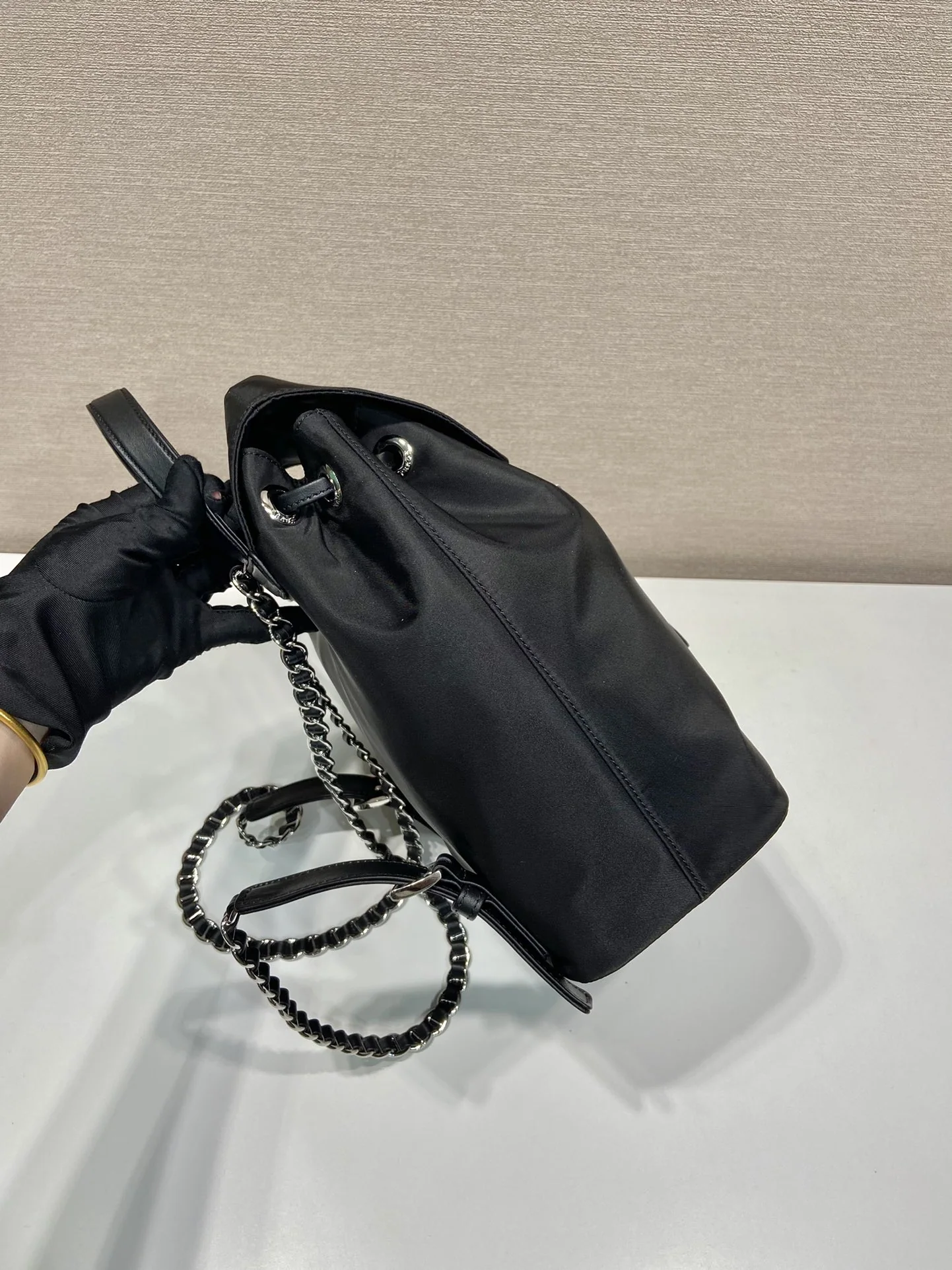 프라다 나일론 카프스킨 백팩 1BZ831 상세 이미지 5