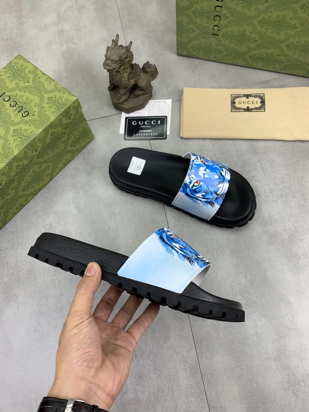 구찌 뱀띠 더블 G 콤비네이션 샌들 상세 이미지 6