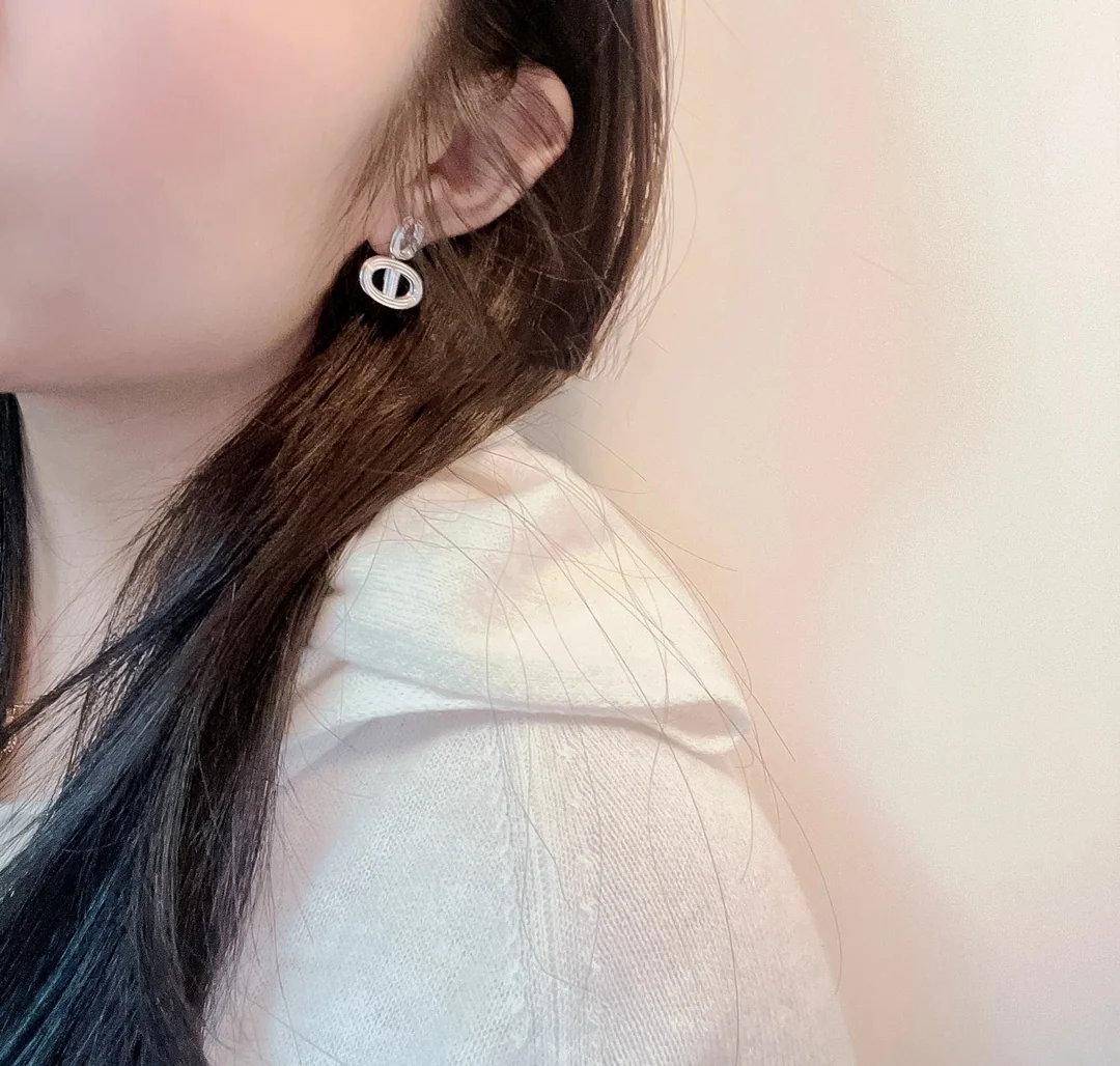 에르메스 돼지코 모티브 금도금 925 실버 귀걸이 상세 이미지 9