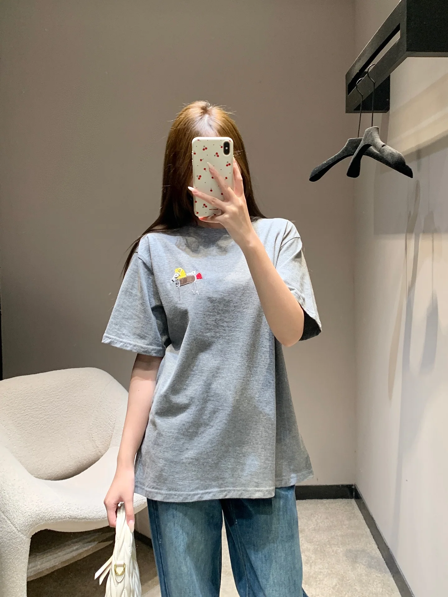 디올 포니 자수 그레이 크루넥 반팔 티셔츠 26 SS 상세 이미지 7