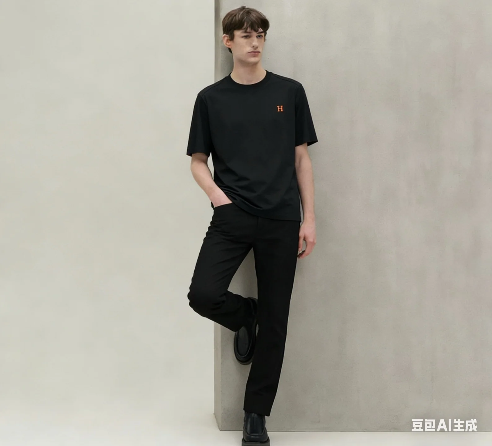에르메스 크루넥 코튼 반팔 티셔츠 상세 이미지 2