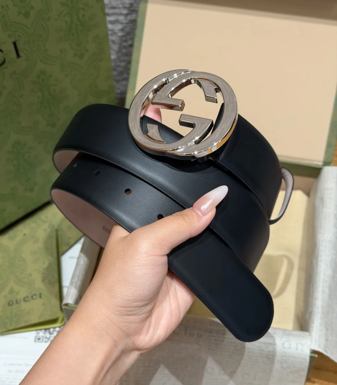 구찌 더블 G 버클 가죽 벨트 40mm 상세 이미지 2