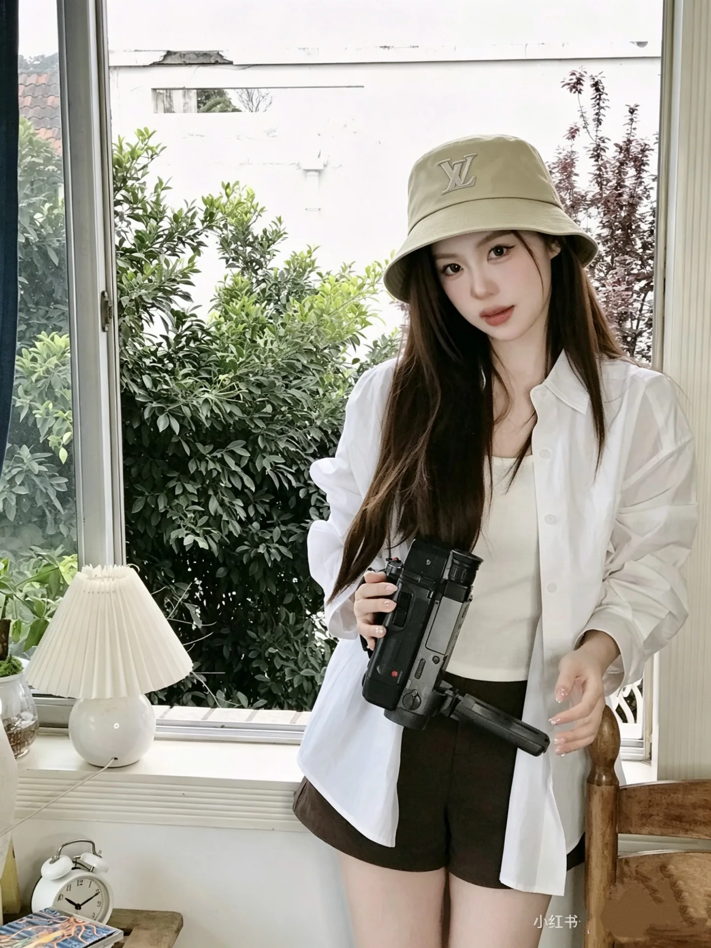 루이비통 자수 로고 버킷햇 상세 이미지 1