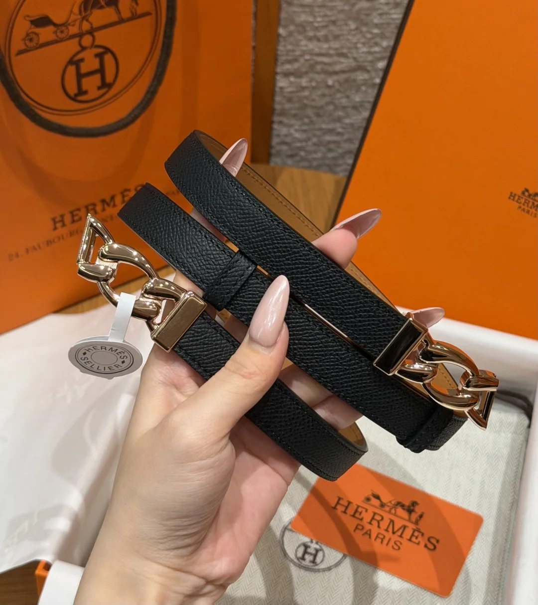 에르메스 H체인 단클 18mm 벨트 176748