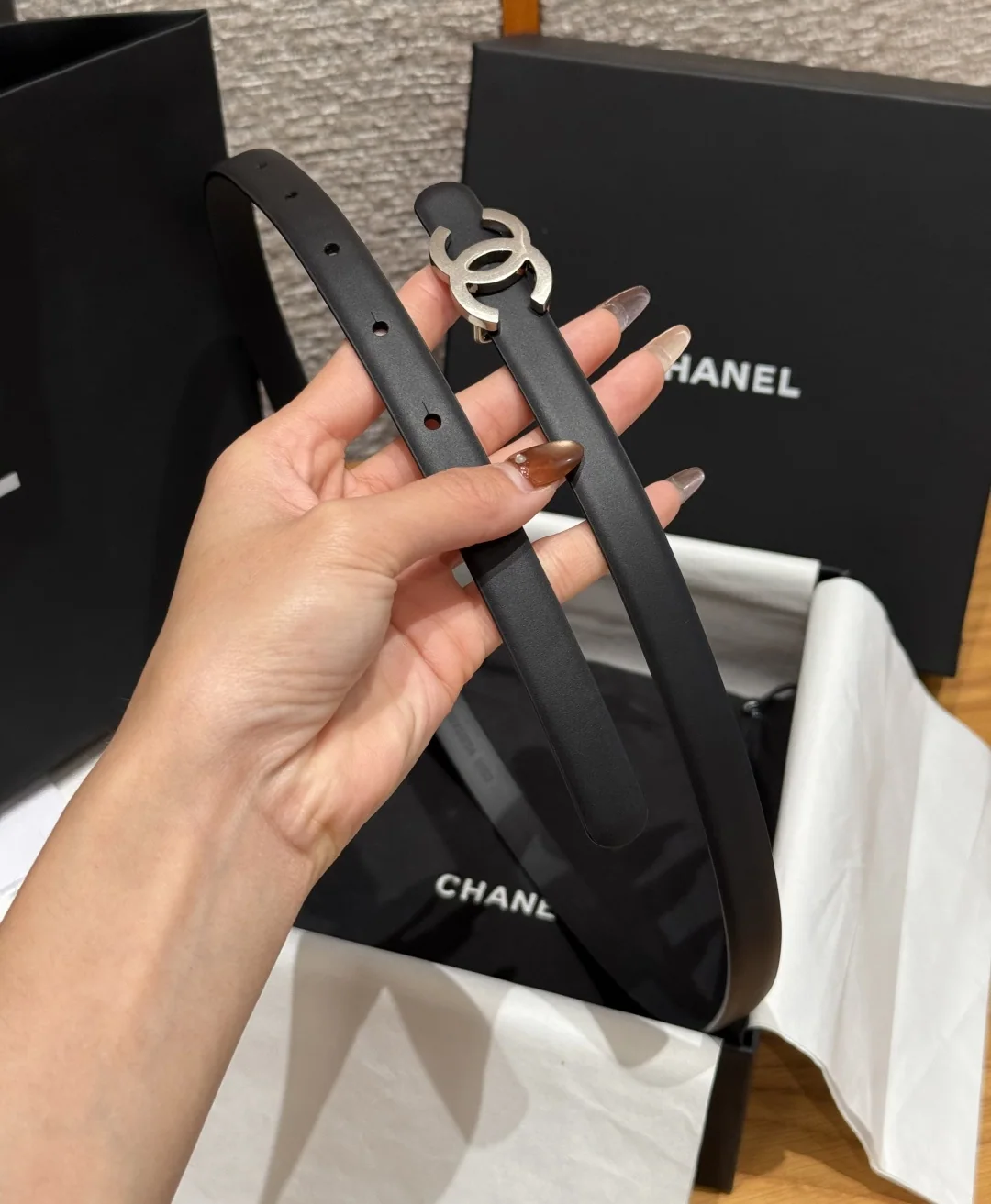 샤넬 슬림 양면 카프스킨 벨트 상세 이미지 5