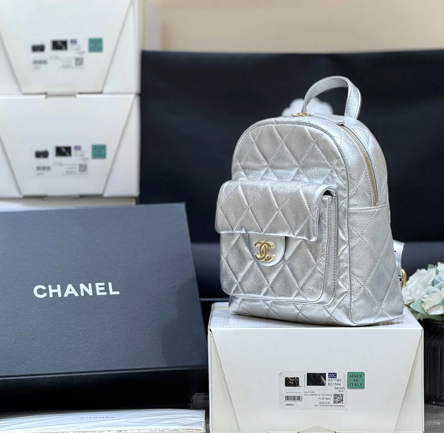 샤넬 블랙 은장 백팩 AS5793 상세 이미지 2