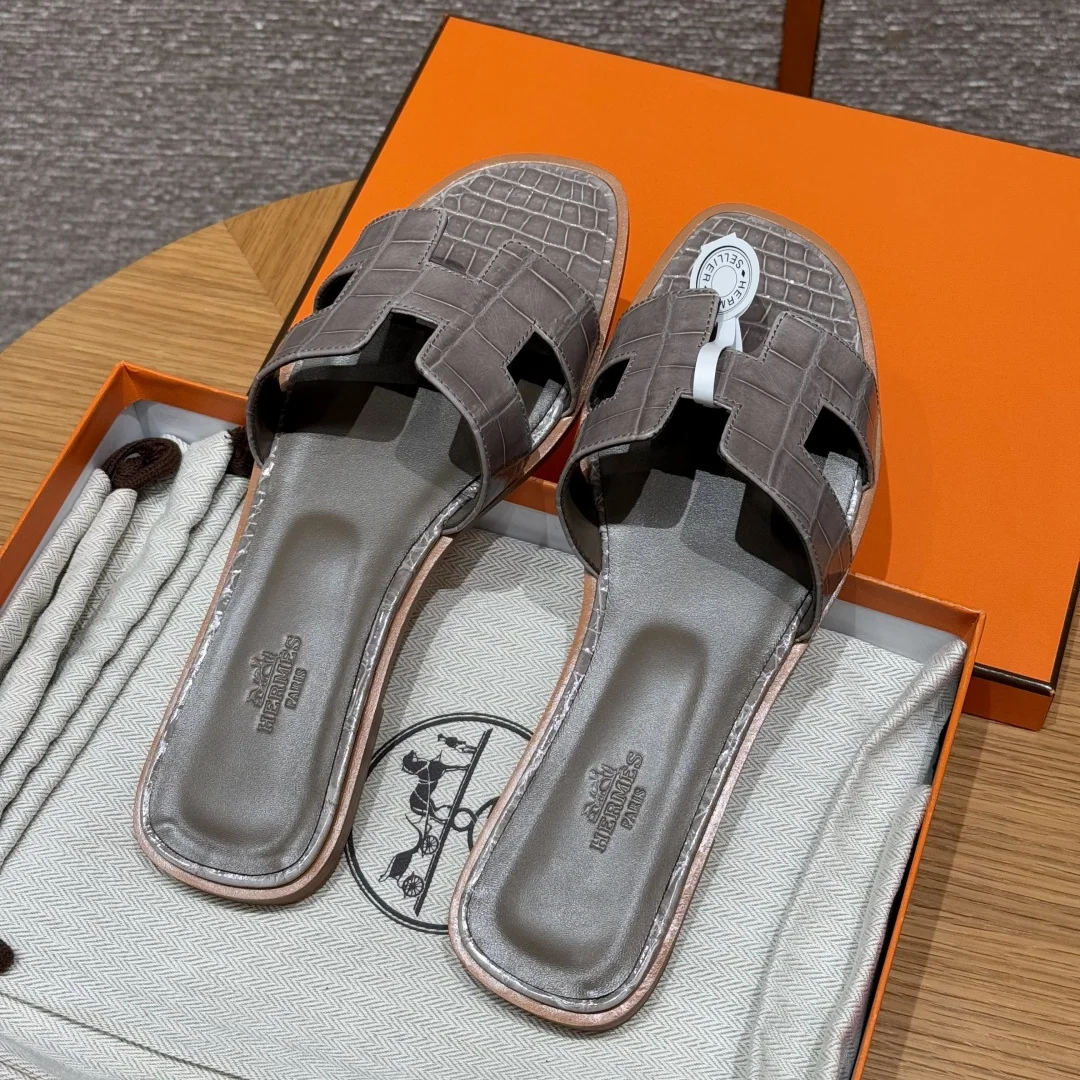 에르메스 오란 악어가죽 샌들 상세 이미지 3