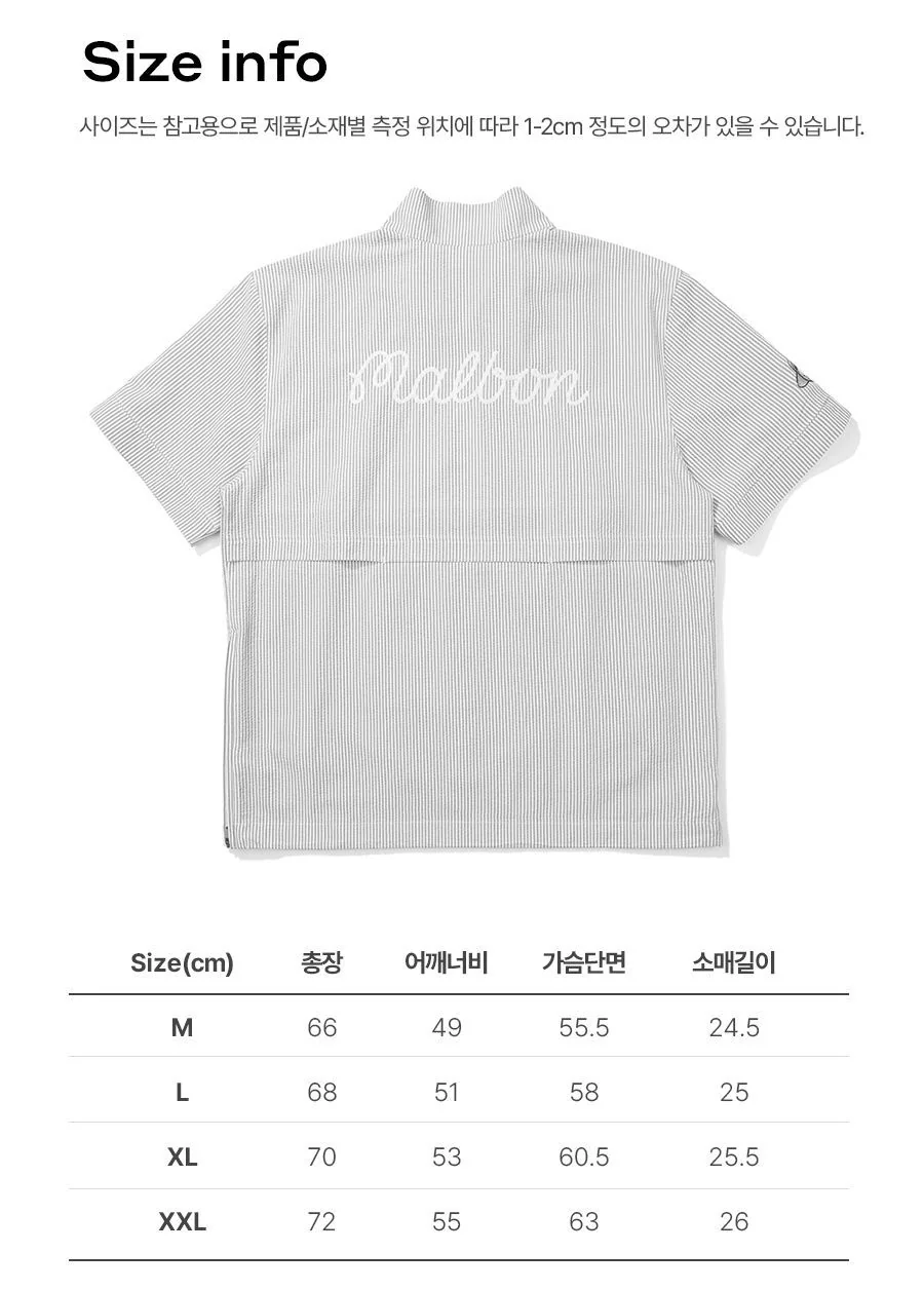 말본 여성 체크 패턴 반팔 골프 탑 상세 이미지 8
