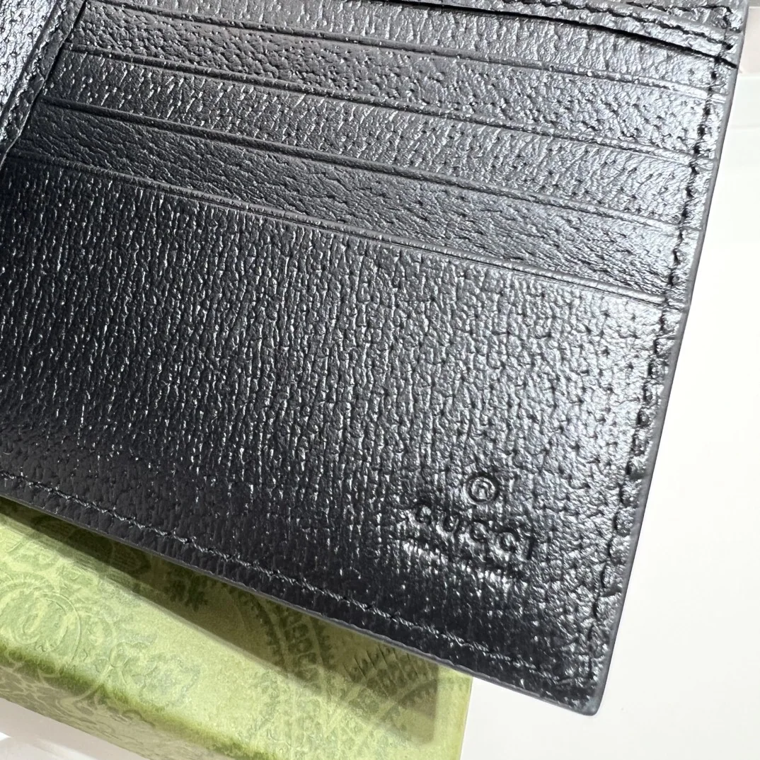 구찌 블랙 가죽 GG 슈프림 남성 지갑 상세 이미지 5