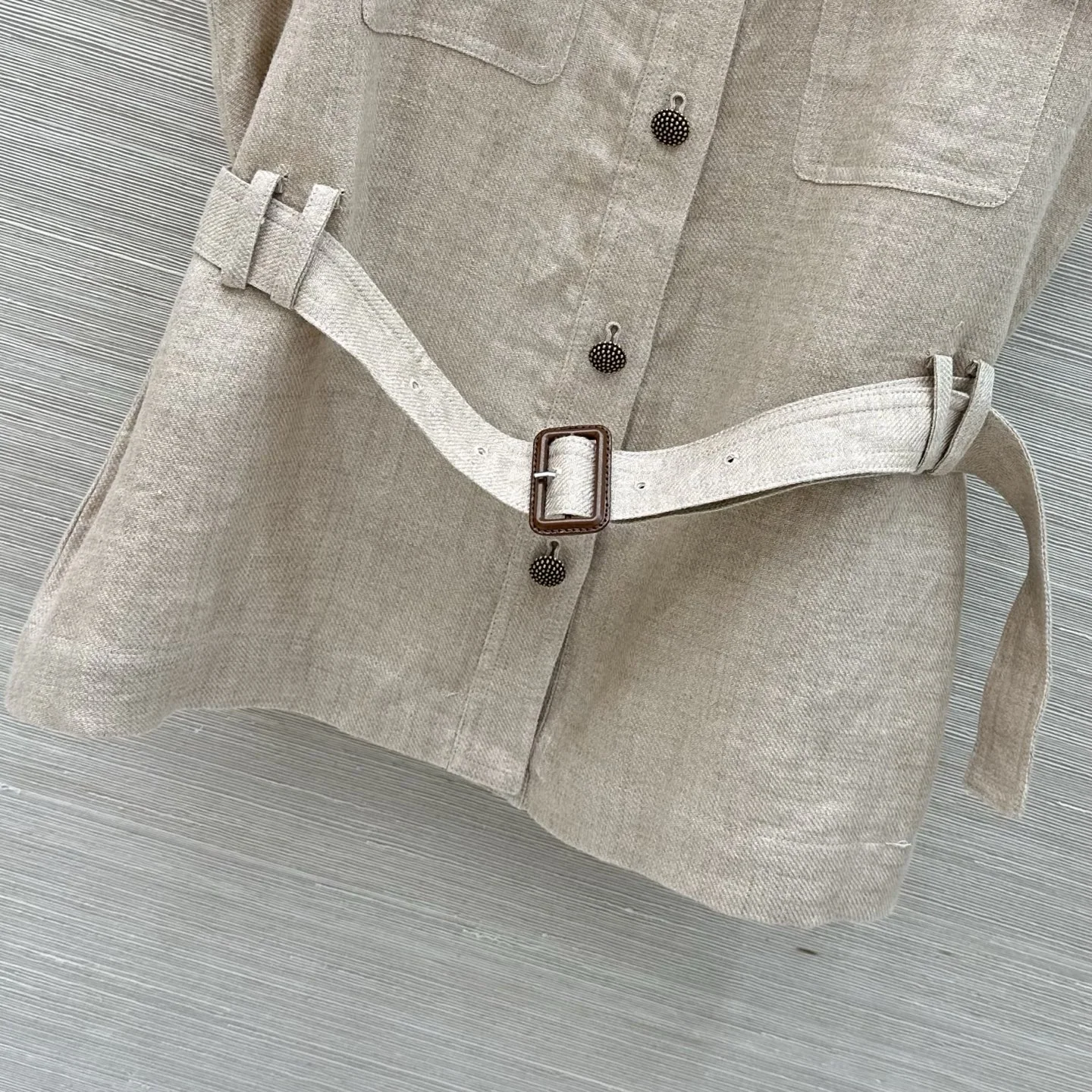 로로피아나 린넨 더블 포켓 반팔 티셔츠 상세 이미지 7