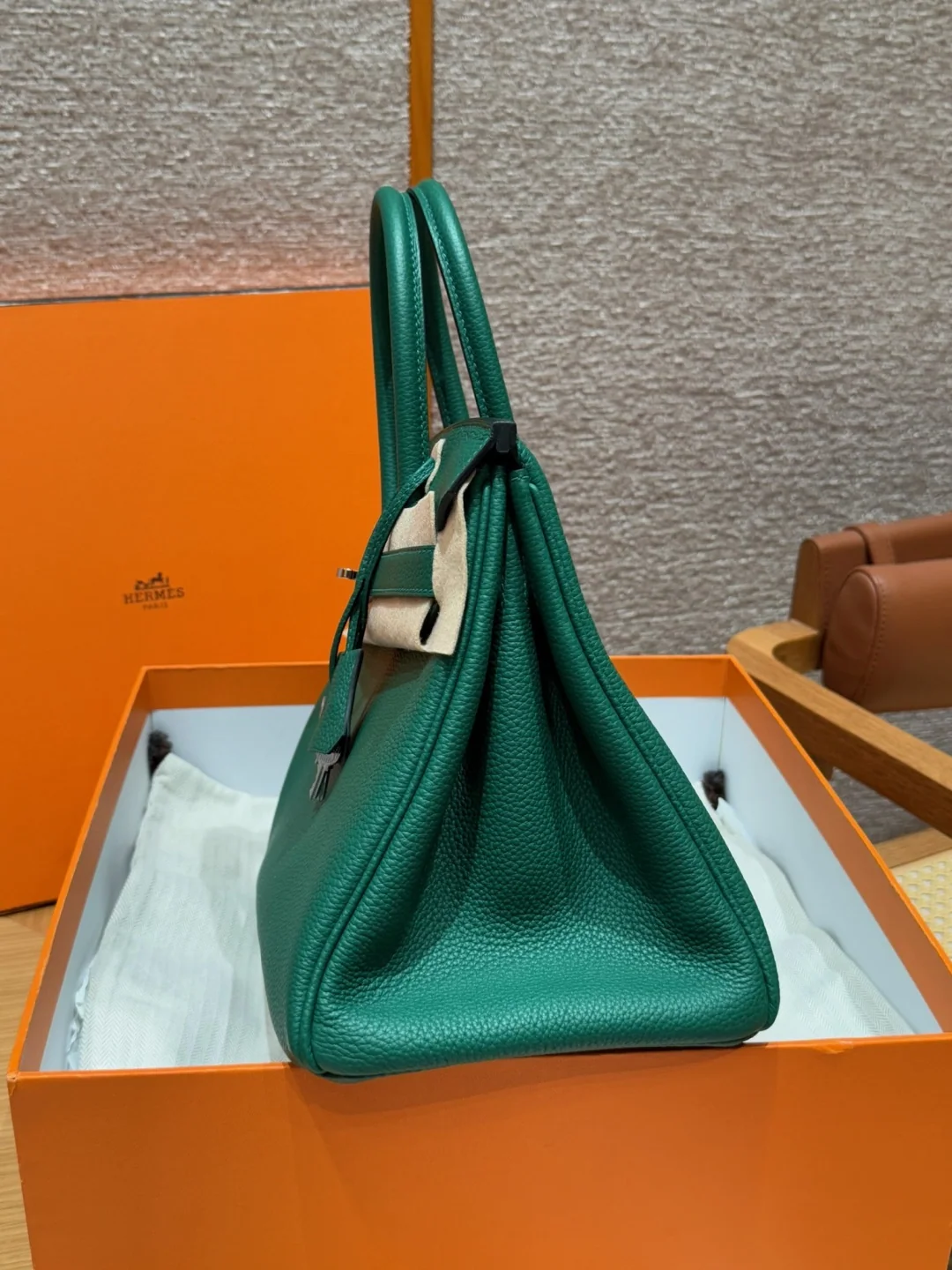 에르메스 버킨 토고 가죽 핸드백 상세 이미지 3
