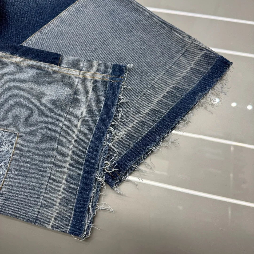 루이비통 LV 로고 패치워크 워시드 남성 바지 상세 이미지 8
