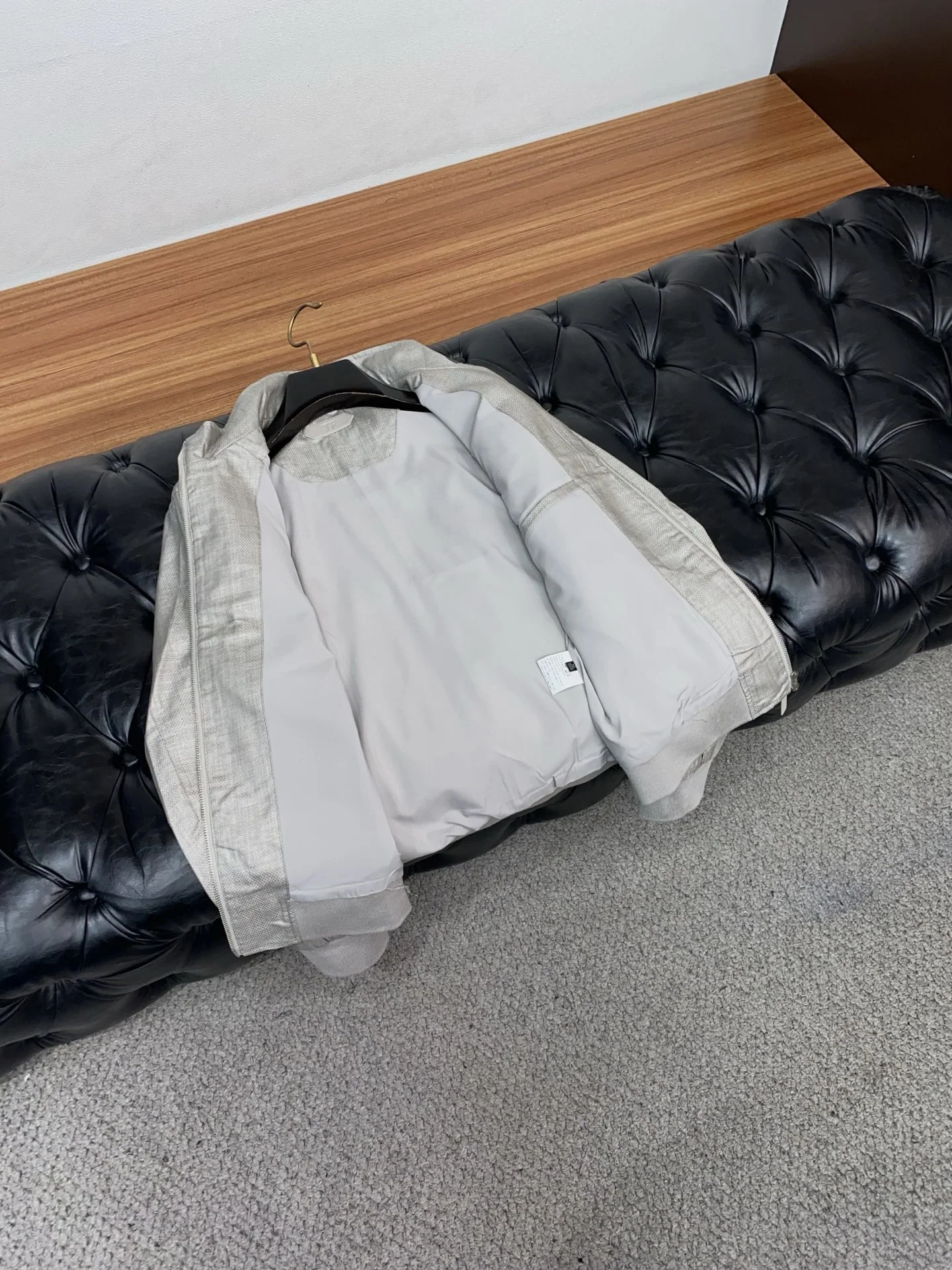 톰포드 남성 코튼 린넨 스탠드 카라 자켓 상세 이미지 7