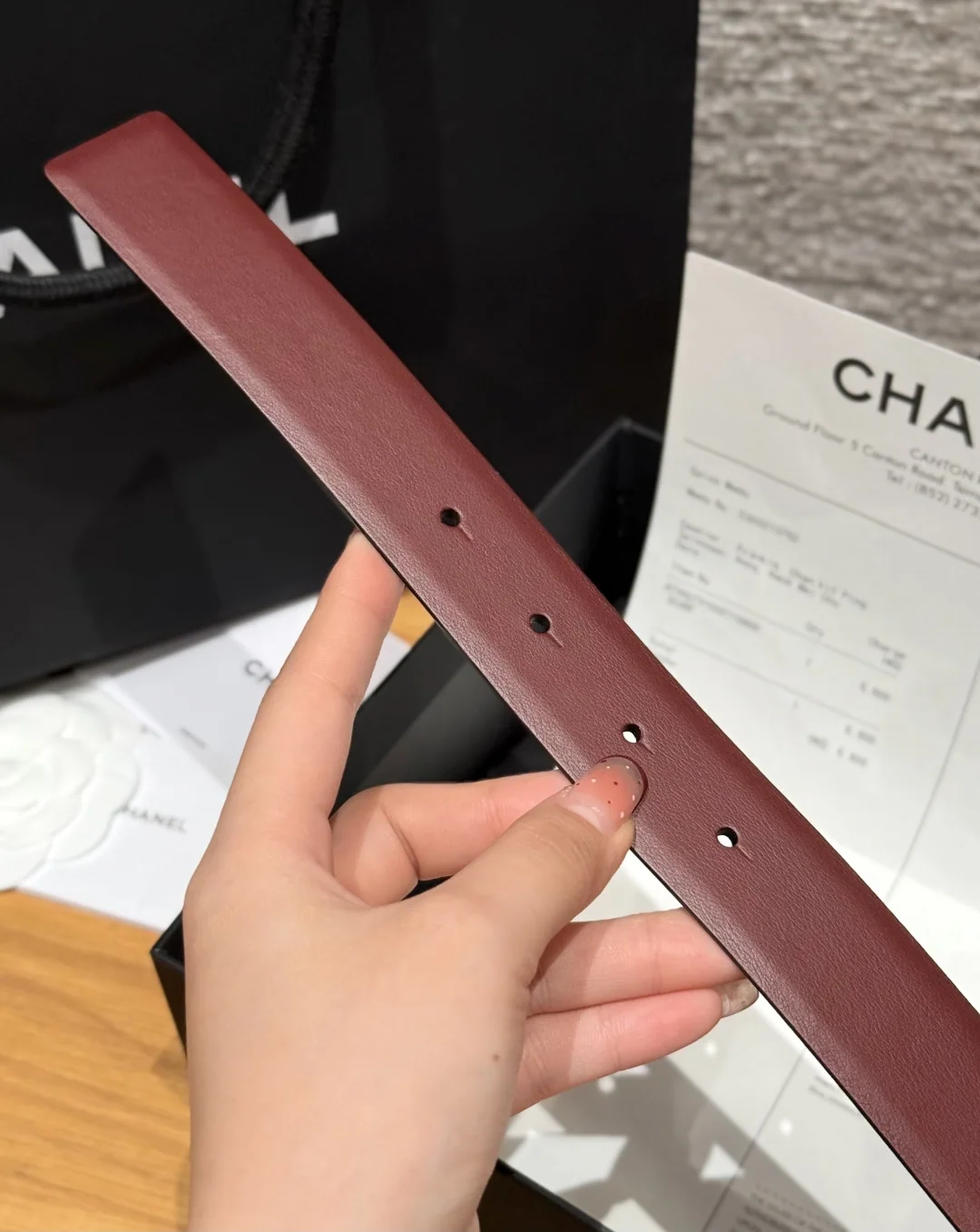 샤넬 CC 골드 버클 리버시블 카프스킨 벨트 상세 이미지 8