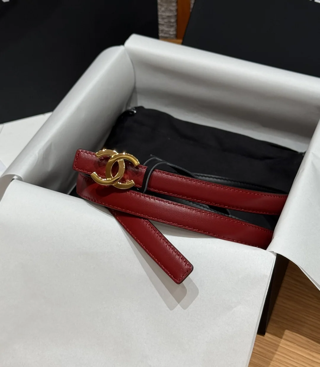 샤넬 더블 C 버클 가죽 벨트 177370