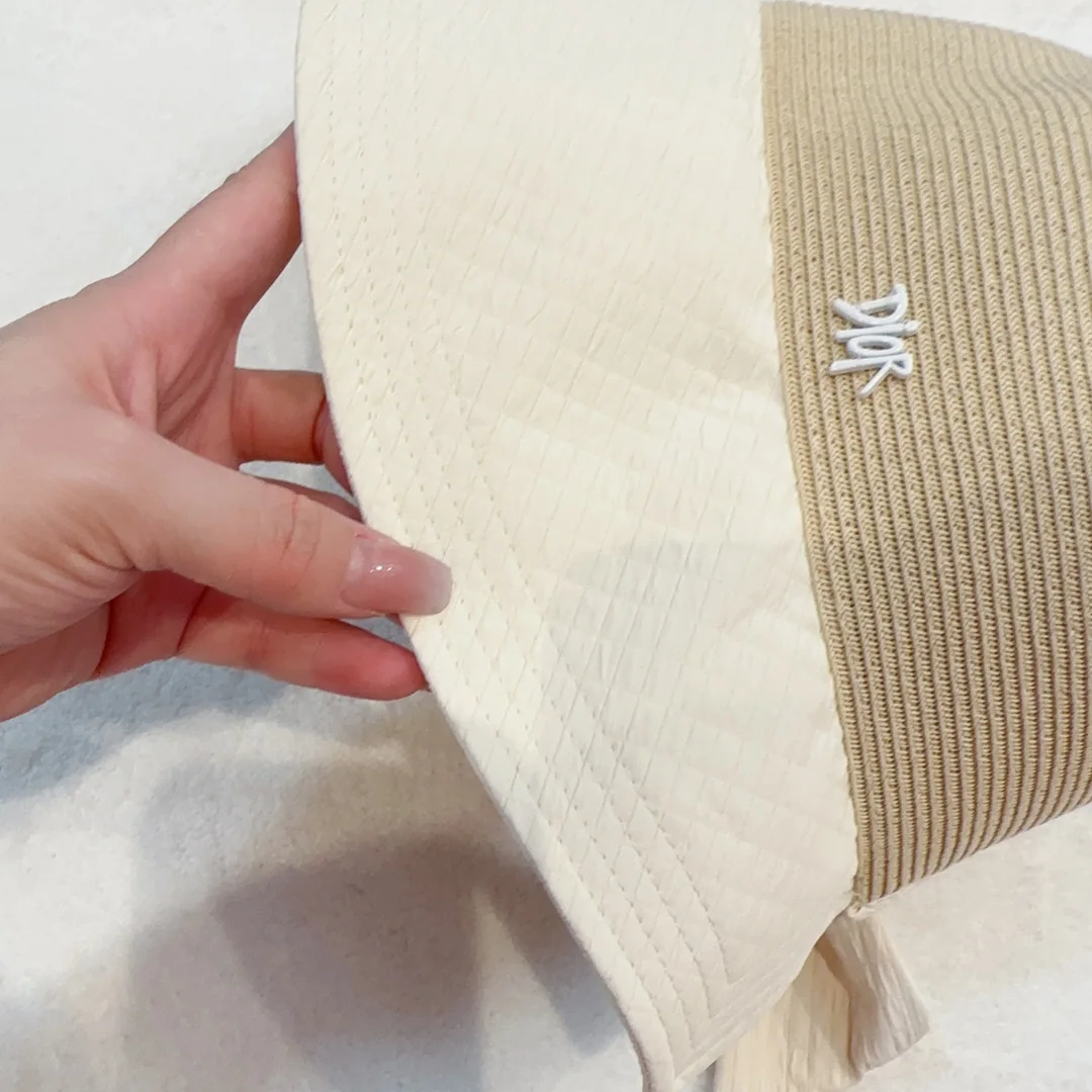 디올 패치워크 밀짚 모자 상세 이미지 6