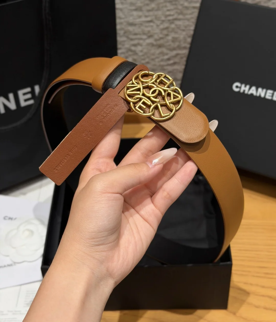 샤넬 리버시블 송아지가죽 벨트 30mm 상세 이미지 5