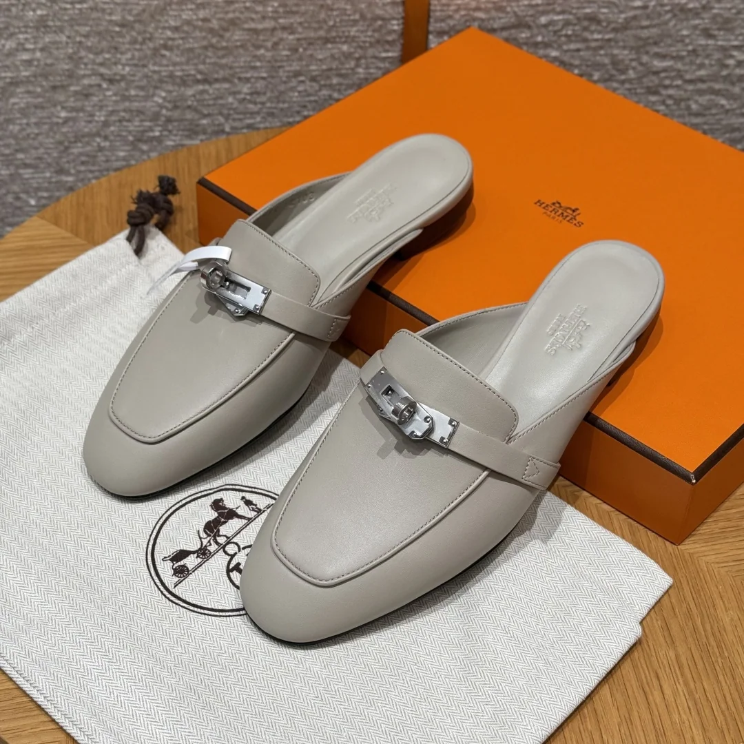 에르메스 샌들 Goatskin 페블 베이지 상세 이미지 2