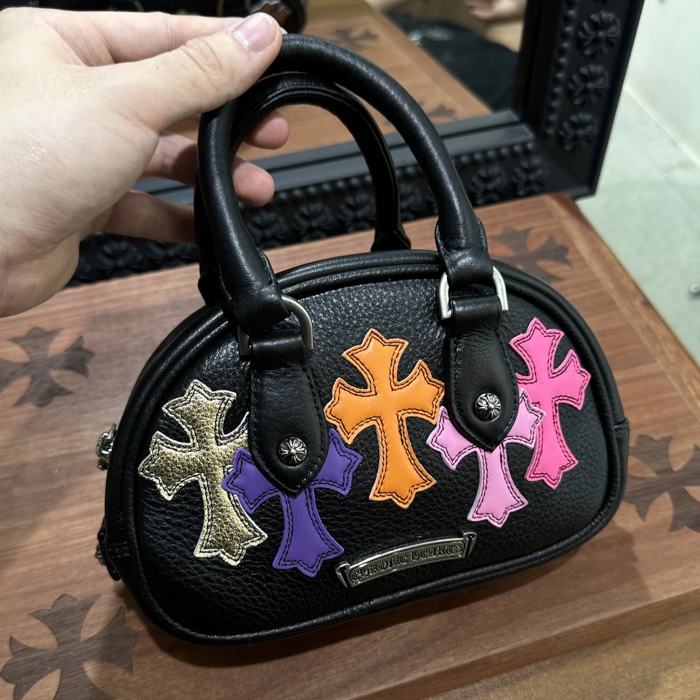 크롬하츠 레더 볼링백 상세 이미지 2