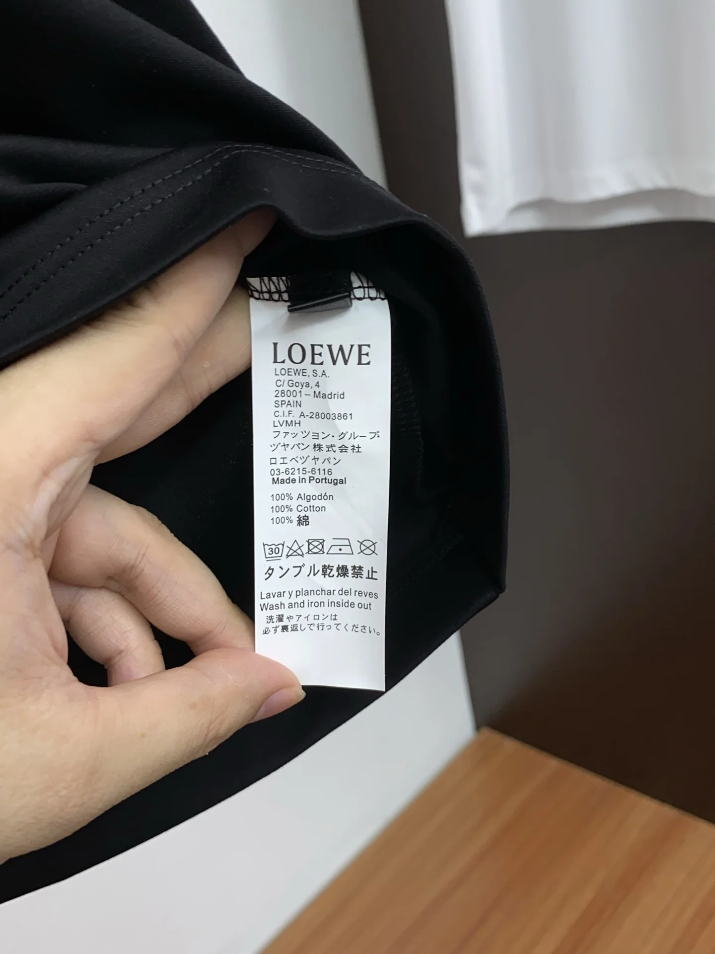 로에베 남성 마셀라이즈드 코튼 반팔 티셔츠 상세 이미지 6
