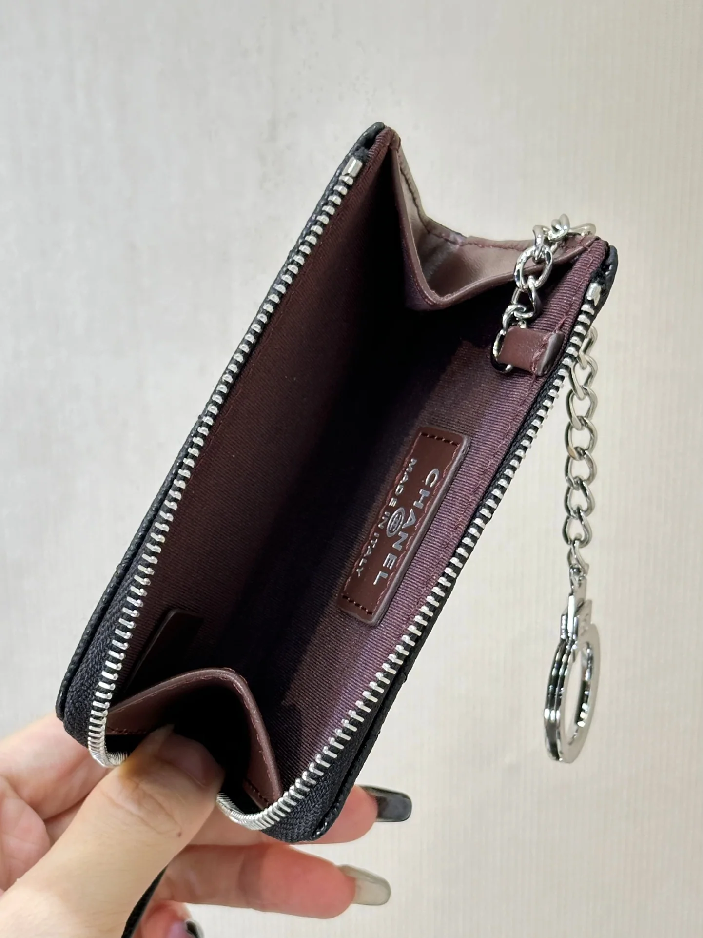 샤넬 더블 C 로고 블랙 골드 실버 지퍼 지갑 상세 이미지 7