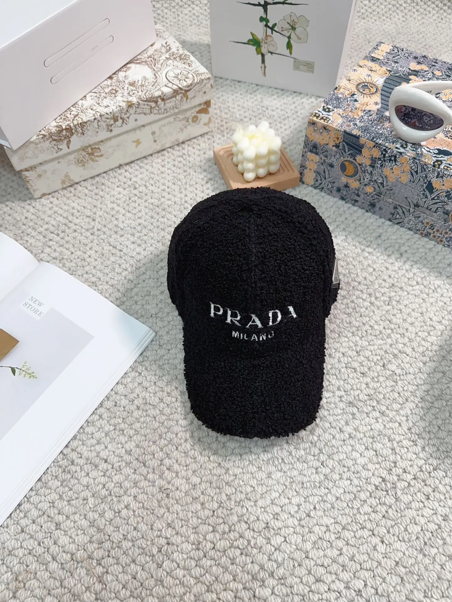 프라다 램울 베이스볼캡 상세 이미지 1