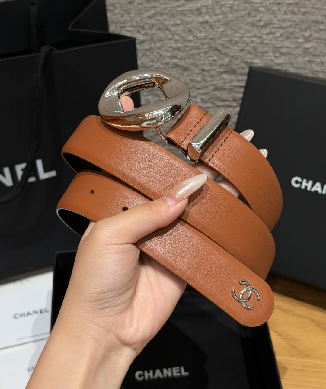 샤넬 가죽 벨트 30mm 상세 이미지 3