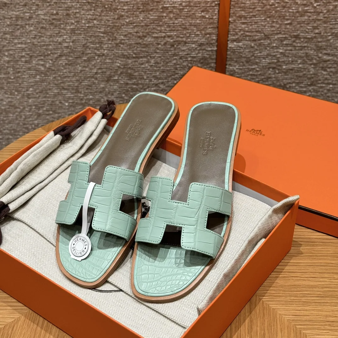 에르메스 오란 악어가죽 샌들 상세 이미지 1