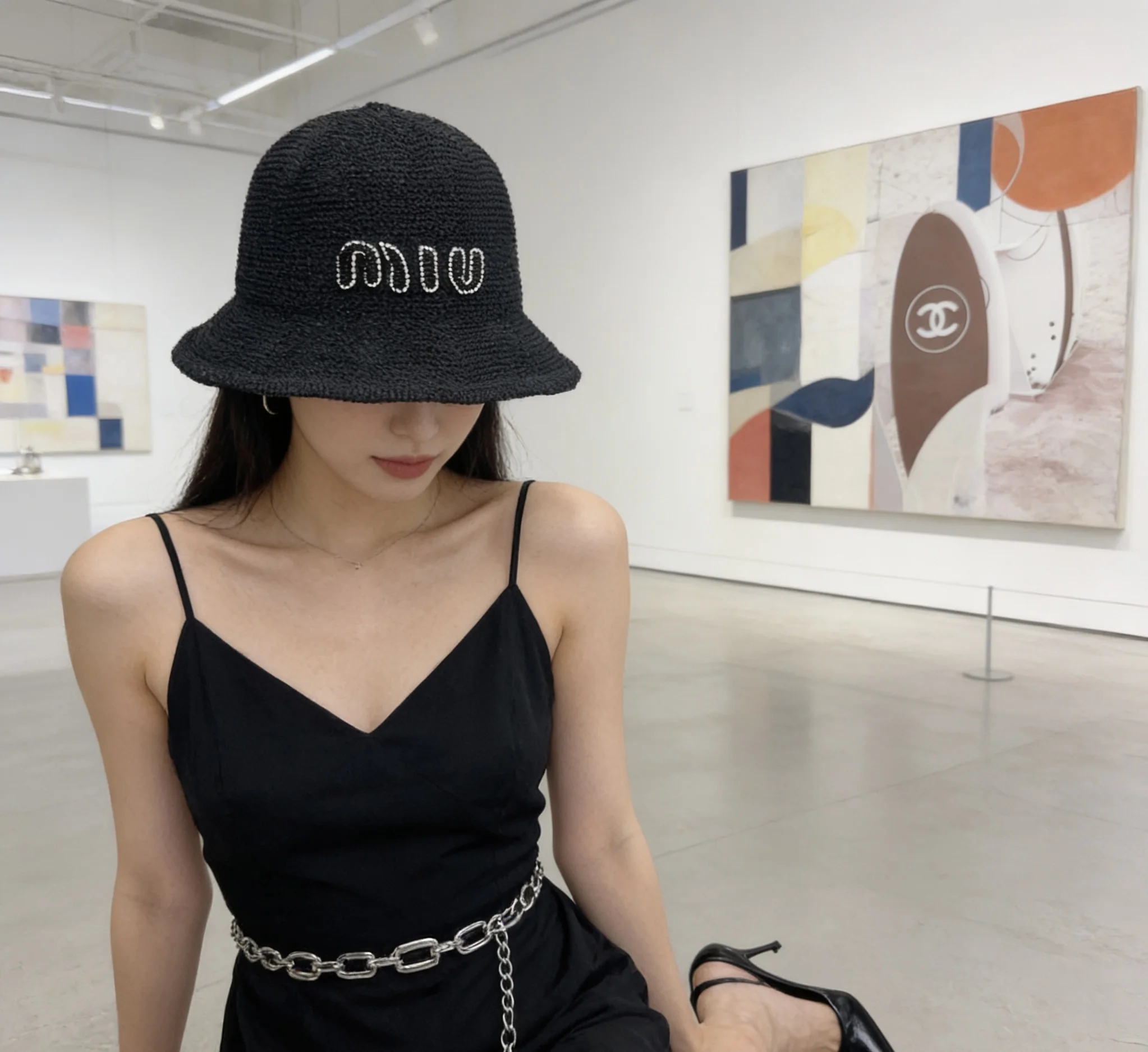미우미우 종이 보울 햇 모자 상세 이미지 9