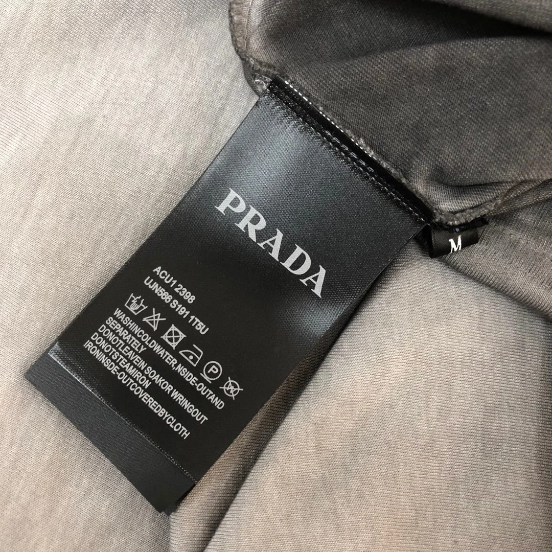 프라다 워시드 가공 여성 반팔 티셔츠 상세 이미지 8