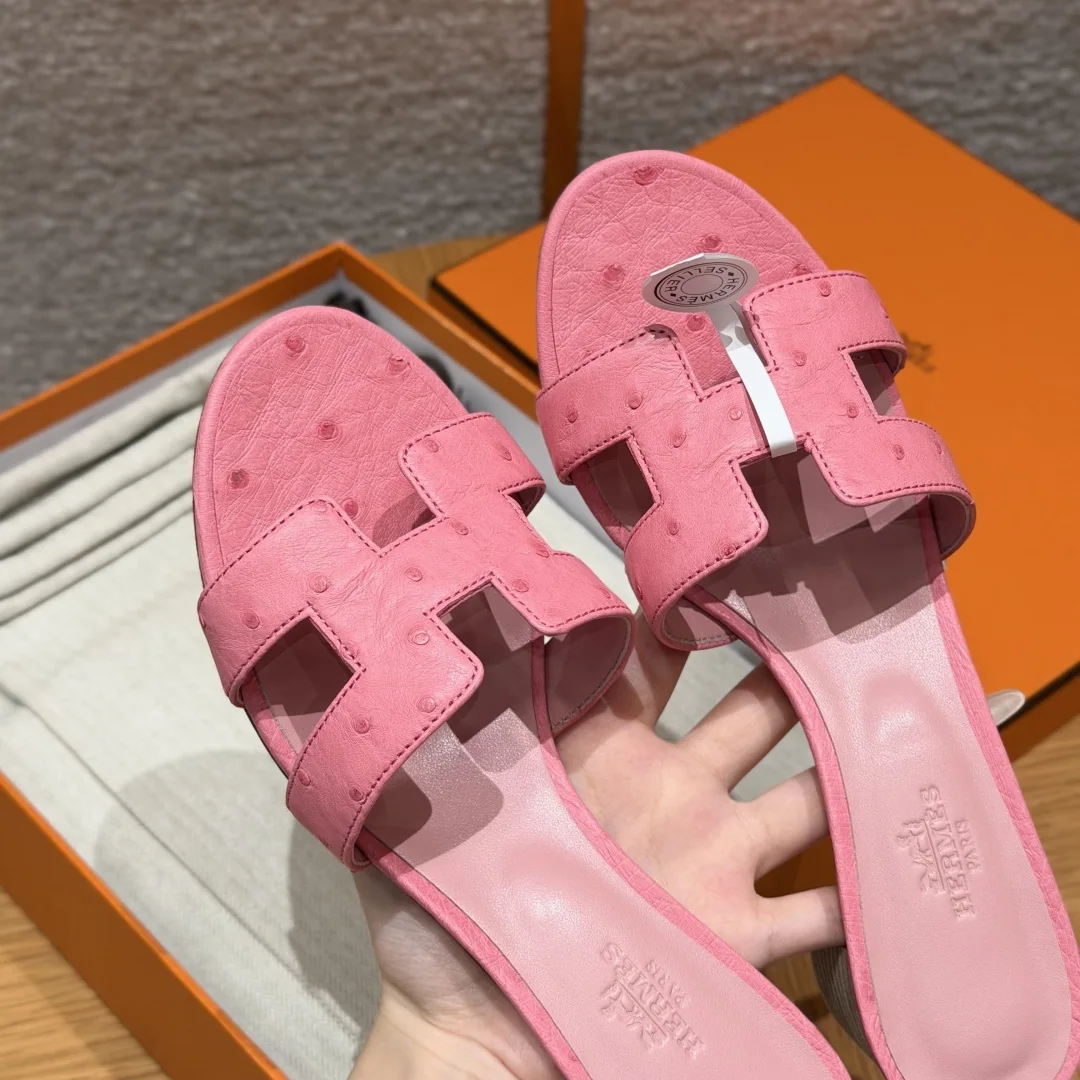 에르메스 오아시스 타조 가죽 하이힐 샌들 상세 이미지 9