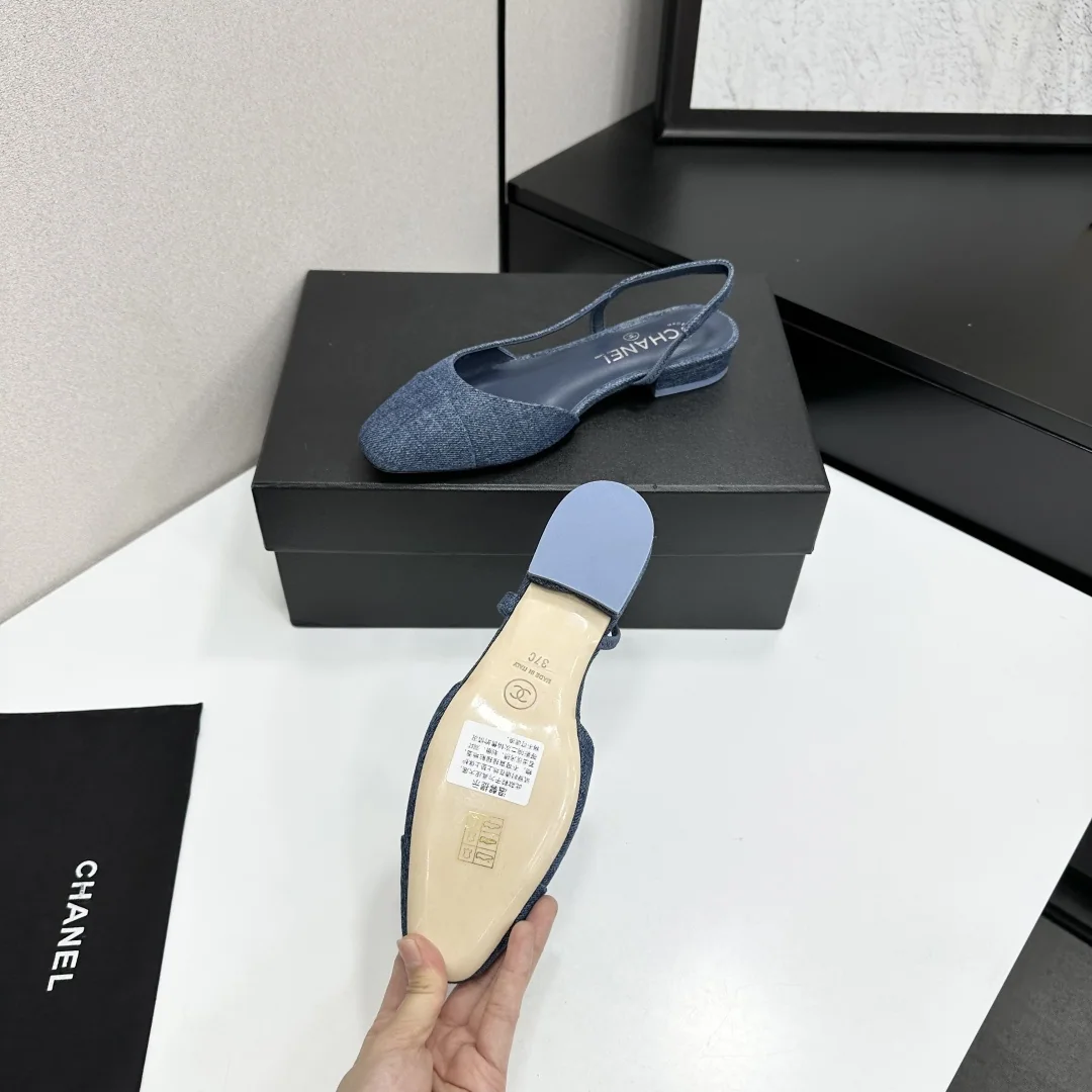 샤넬 클래식 슬링백 플랫 신발 상세 이미지 4