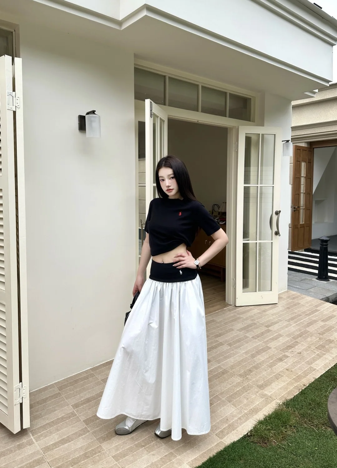 폴로 여성 반팔 니트 탑 상세 이미지 6