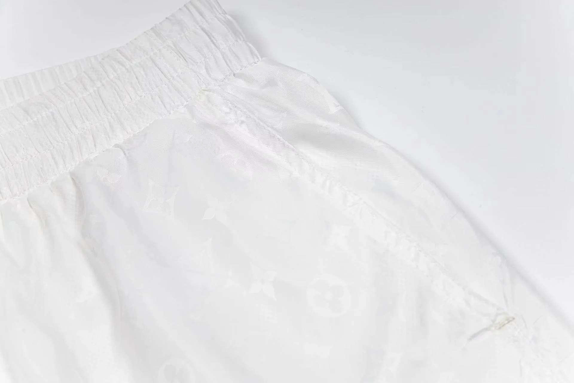 루이비통 클래식 로고 자카드 실크 드로스트링 남성 반바지 상세 이미지 10