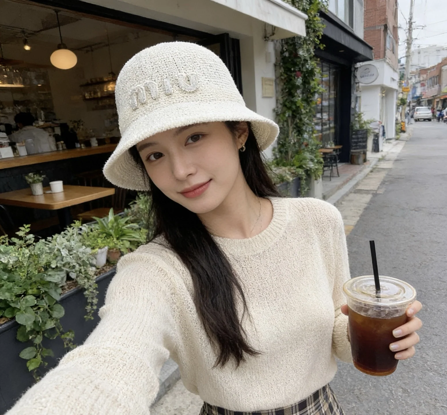 미우미우 종이 보울 햇 모자 상세 이미지 6
