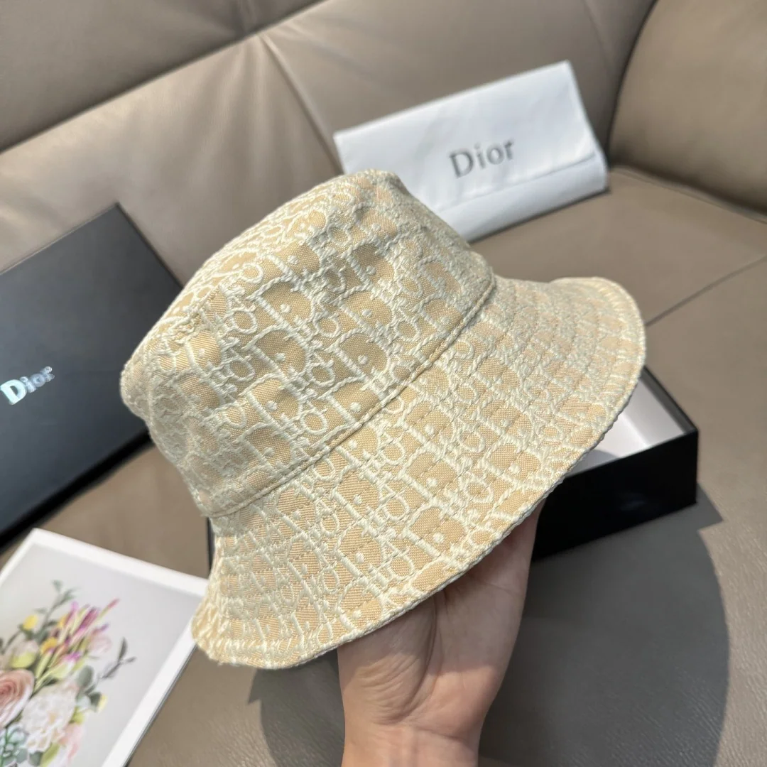 디올 데님 자카드 버킷 햇 모자 상세 이미지 4