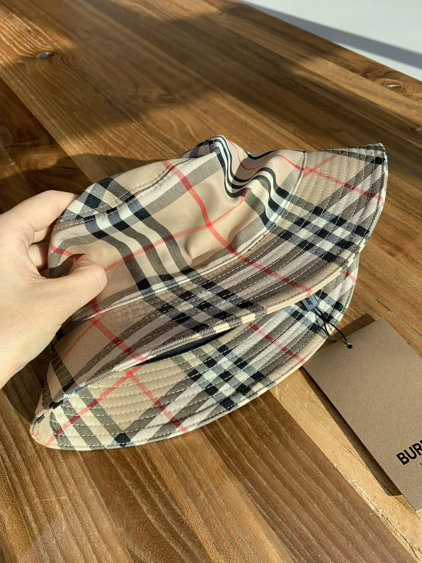 버버리 체크 버킷 햇 모자 상세 이미지 3