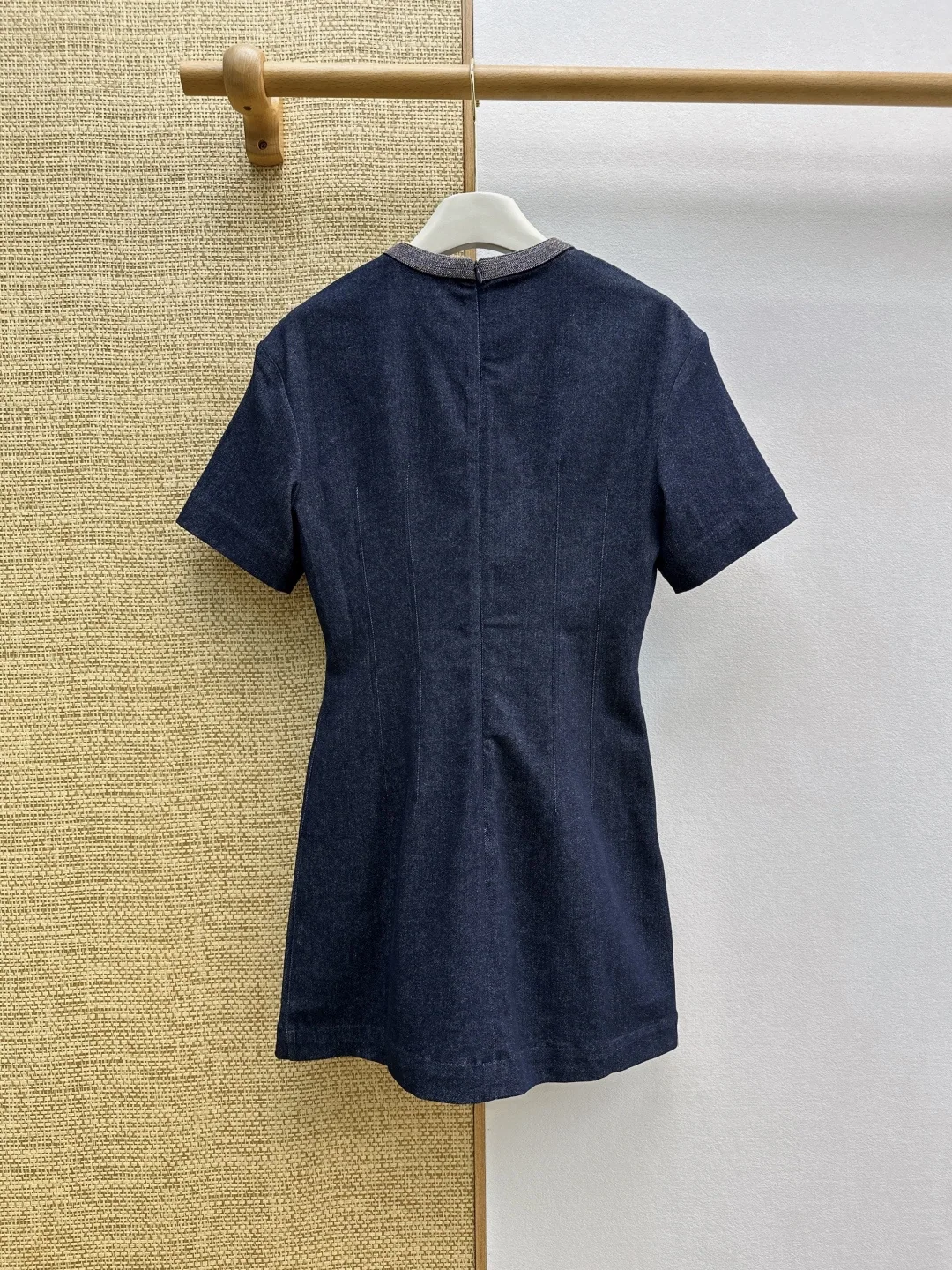 브루넬로쿠치넬리 블루 데님 A라인 미니 반팔 원피스 상세 이미지 9