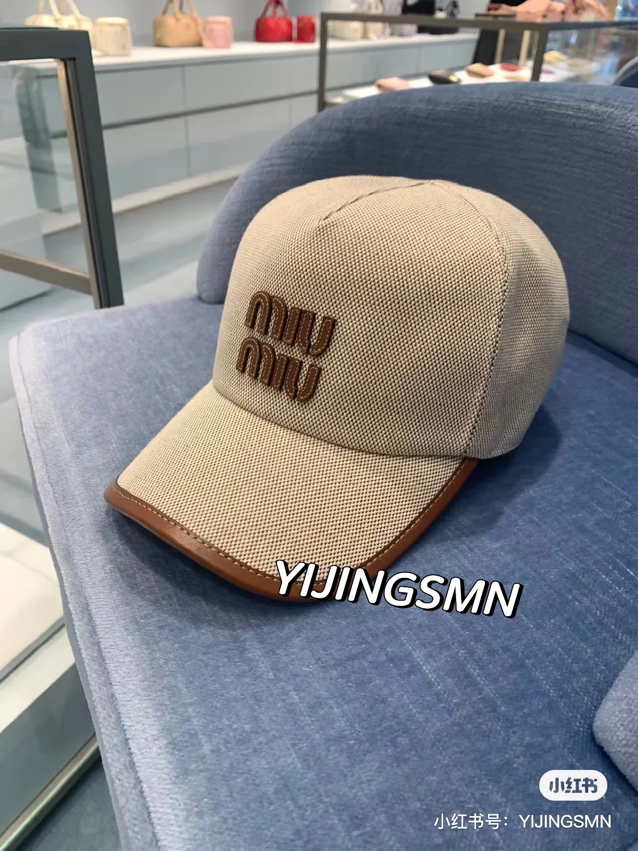 미우미우 캔버스 베이스볼 캡 상세 이미지 1
