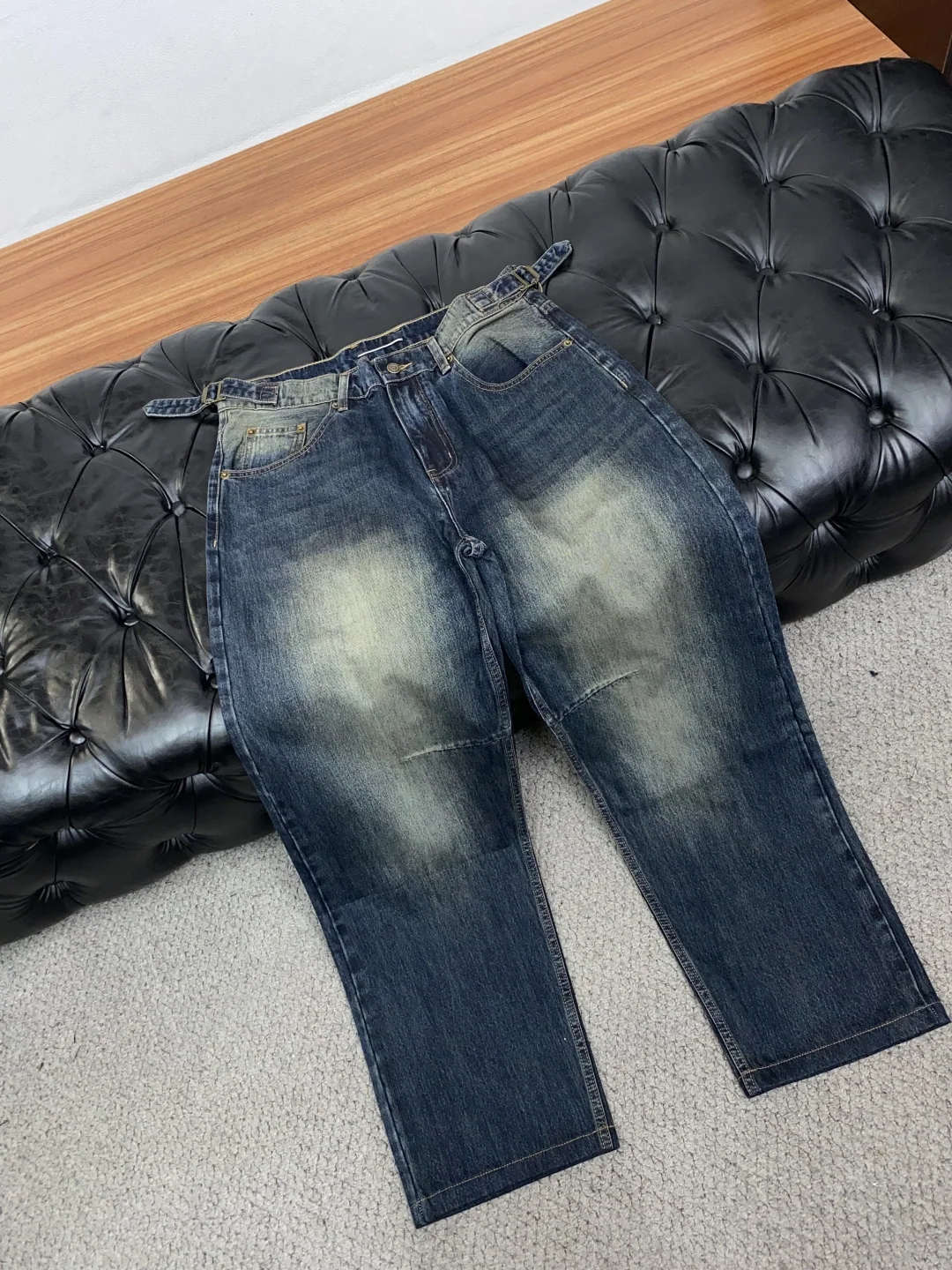 생로랑 와이드 레그 남성 바지 상세 이미지 6