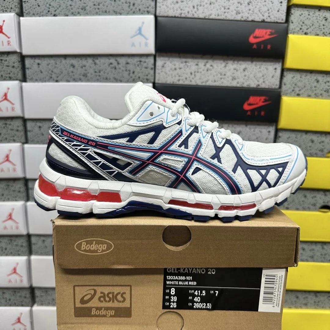아식스 [KO] 젤 카야노 20 1203A388-101 200435 Asics Gel-Kayano 20 Cream Blue Red